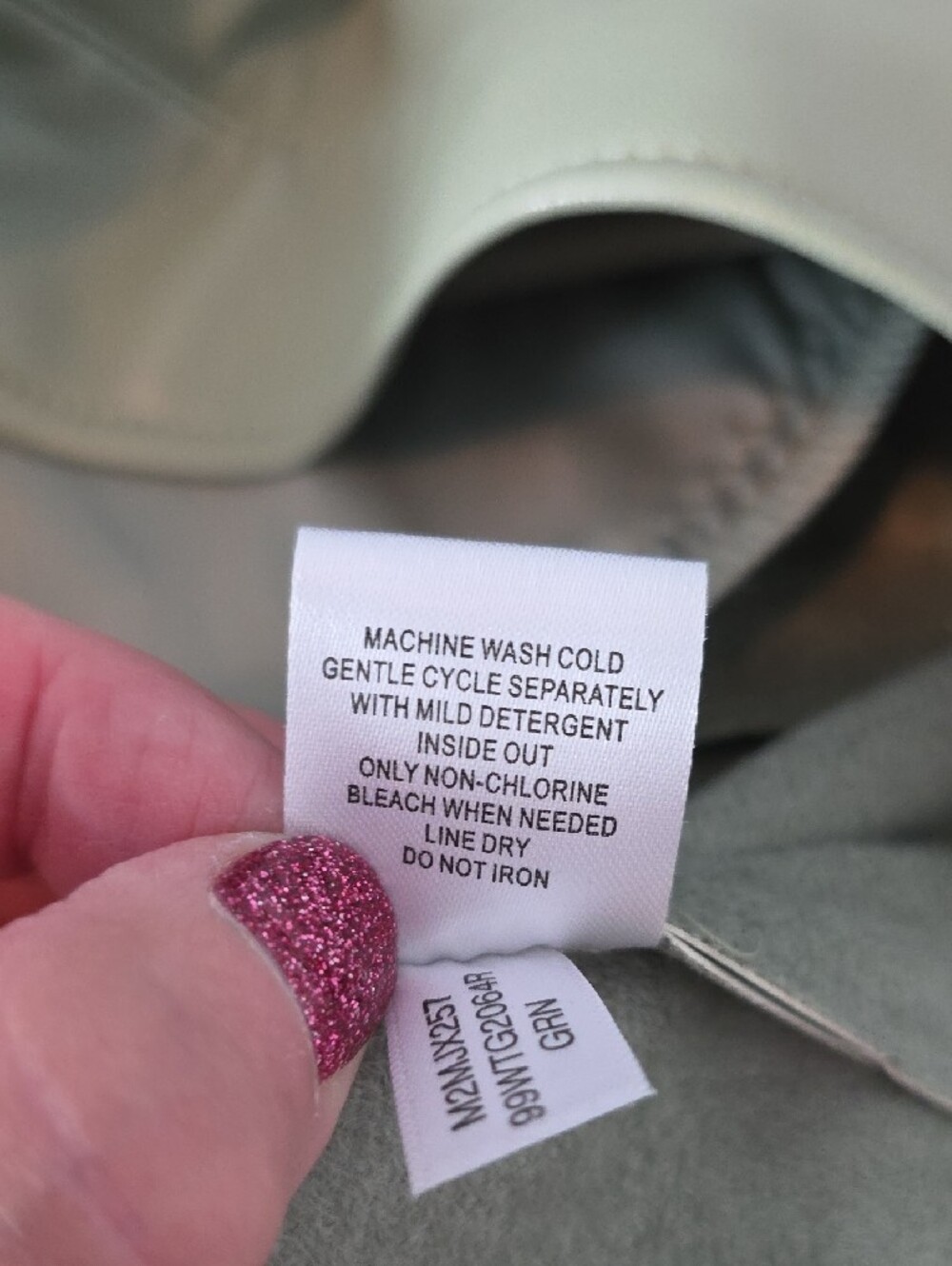 EUC Marc New York Light Sage Green Faux Leather Snap-Front Jacket Medium - Picture 7 of 9
